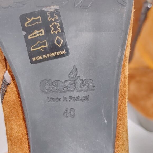 Casta Sundance Anda Ankle Boots Western Victorian Brown Suede Womens EU 40 US9.5 - Picture 5 of 6